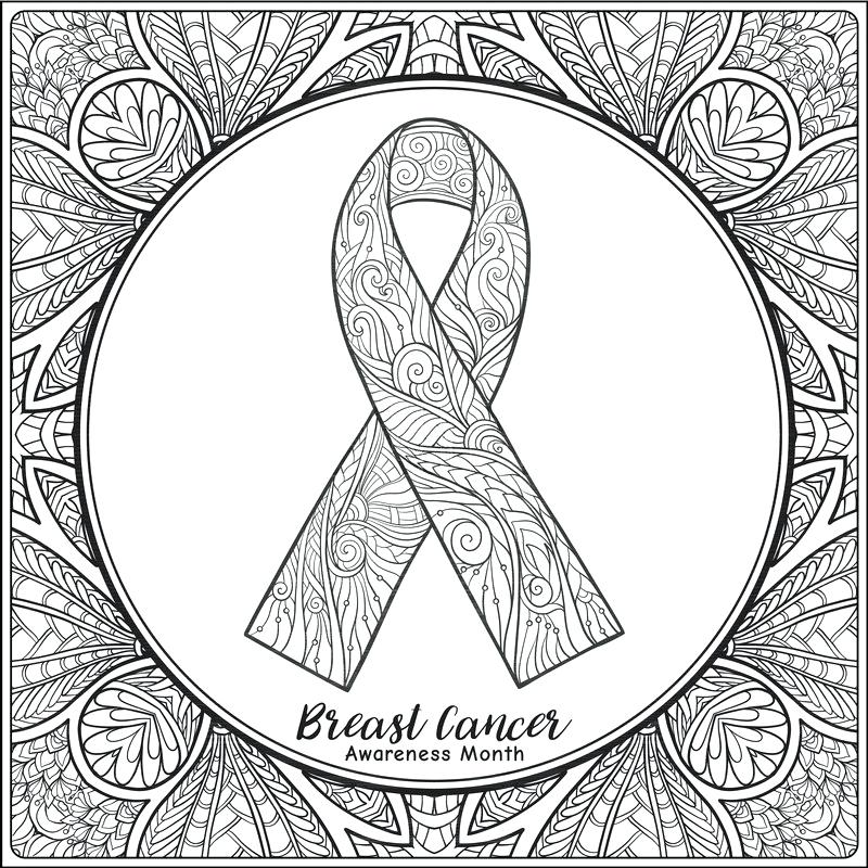800x800 Breast Cancer Awareness Coloring Pages 54 Plus Breast Cancer