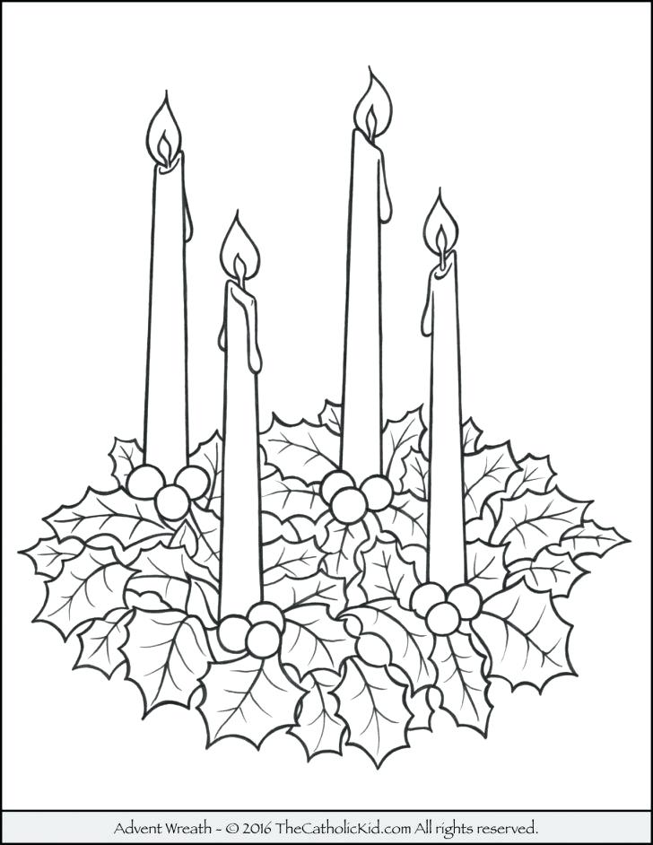 728x942 Candle Coloring S Candle Coloring Page