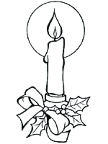 375x500 Drawn Candle Coloring Page Pencil And In Color Drawn Candle Drawn