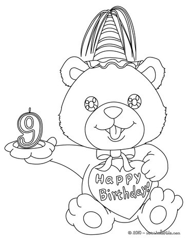 364x470 Birthday Candle 12 Years Coloring Pages