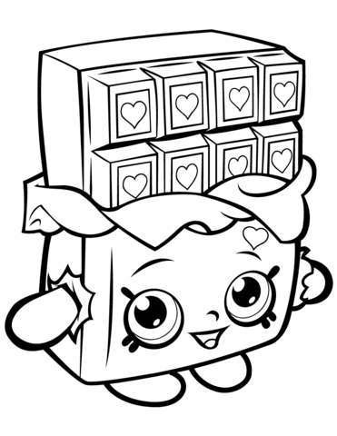 371x480 The Chocolate Touch Coloring Pages Chocolate Cheeky Shopkin