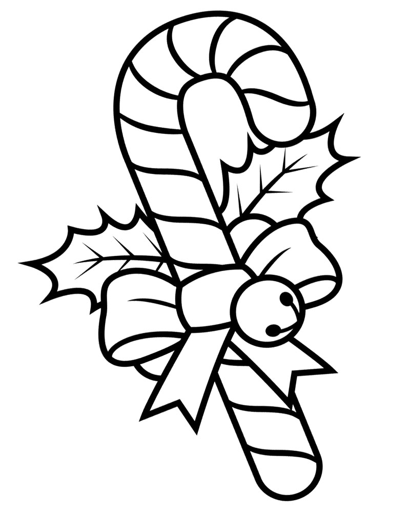 Candy Cane Printable Coloring Pages