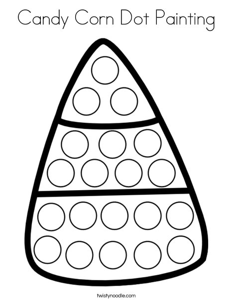 468x605 Candy Corn Dot Painting Coloring Page