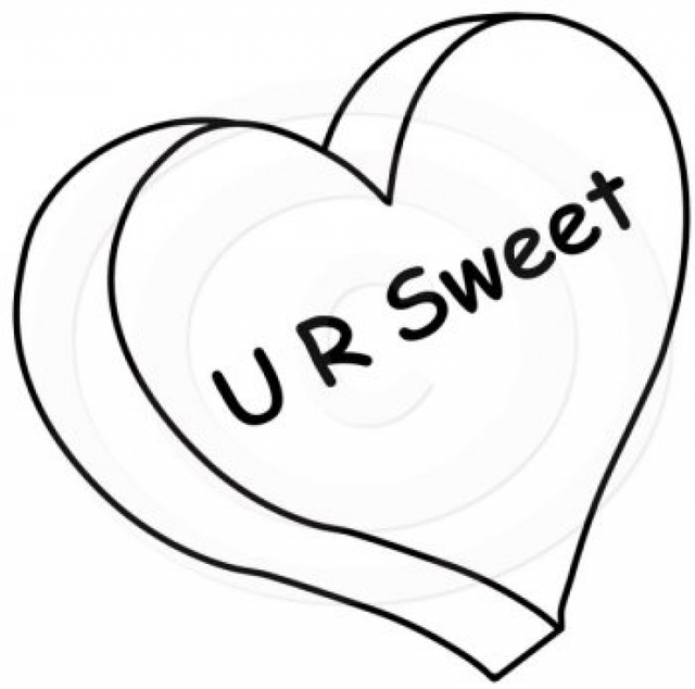 640x634 Valentine's Day Candy Hearts Coloring Pageur Sweet Digi Stamp