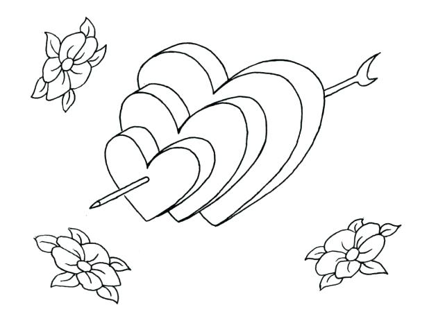 618x453 Valentine Heart Coloring Pages Hearts Color Page Valentine