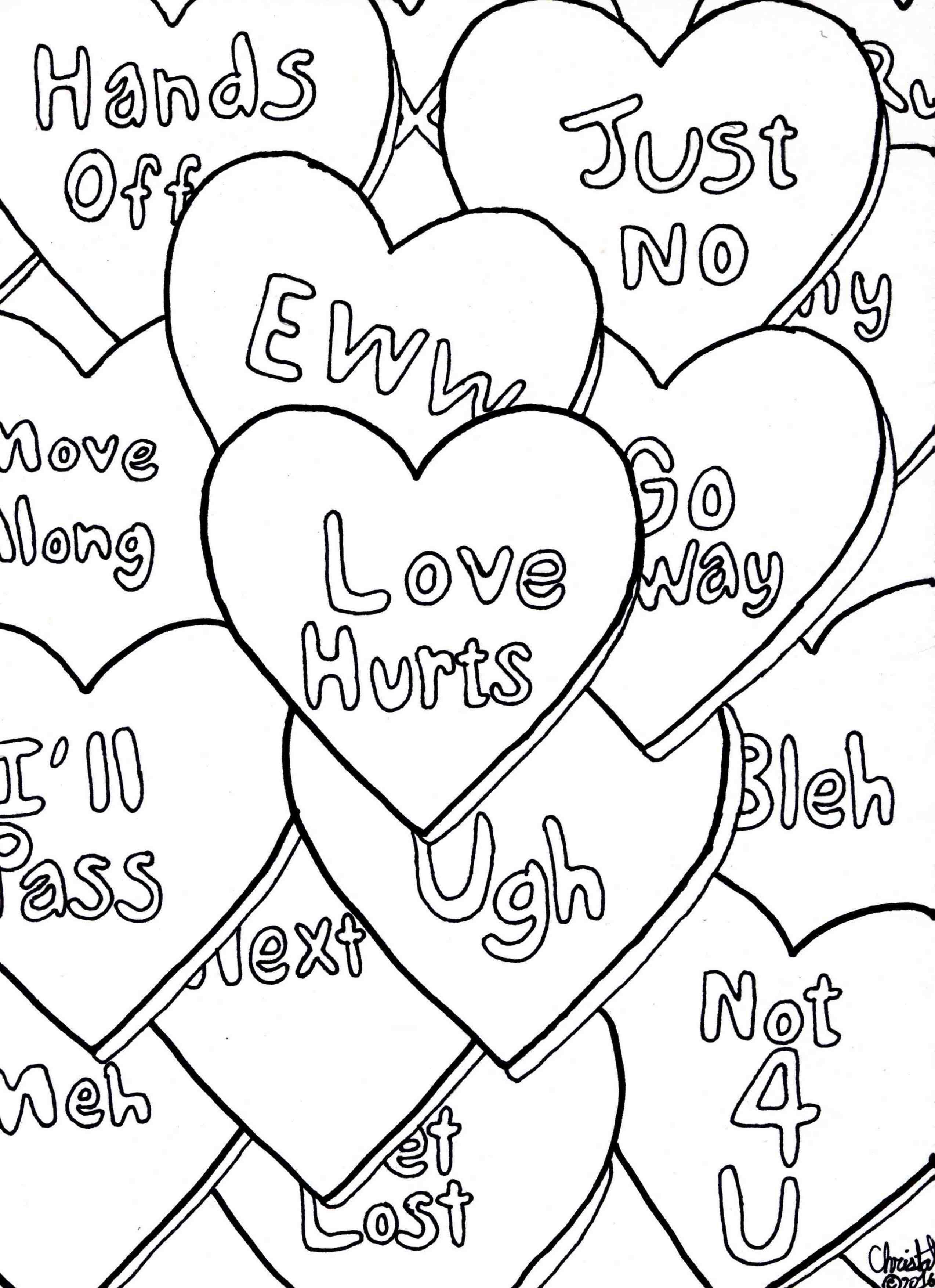 2547x3507 Anti Valentine's Day Singles Awareness Day Candy Heart Adult