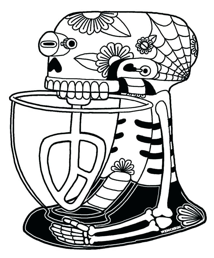 736x888 Sugar Skull Coloring Page Icontent