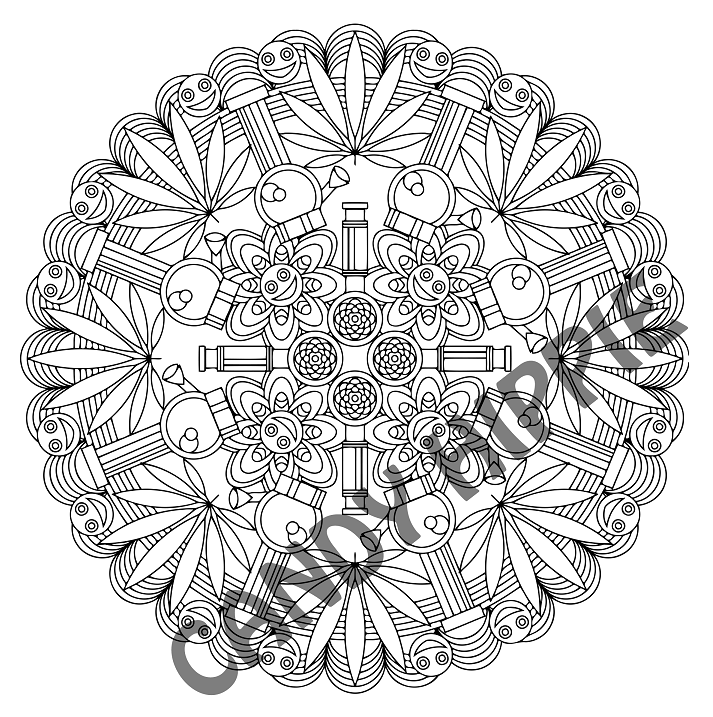 713x717 Marijuandala, A Marijuana Mandala