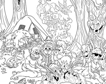 340x270 Stoner Coloring Page Weed Coloring Weed Stuff Pot Leaf Art