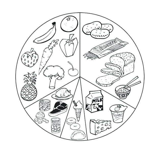 620x621 Junk Food Can Cause Many Illness Coloring Page Download Print Junk