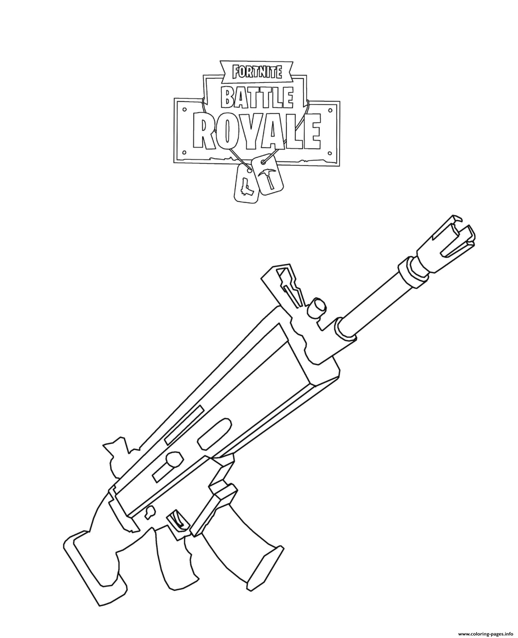 1700x2092 Fortnite Scar Coloring Pages Printable