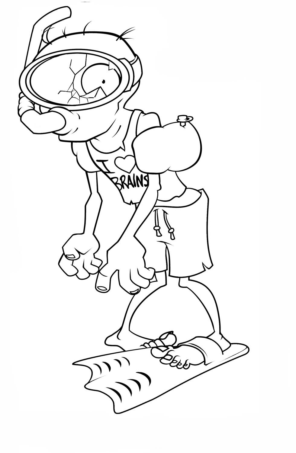 980x1500 Plants Vs Zombies Coloring Pages