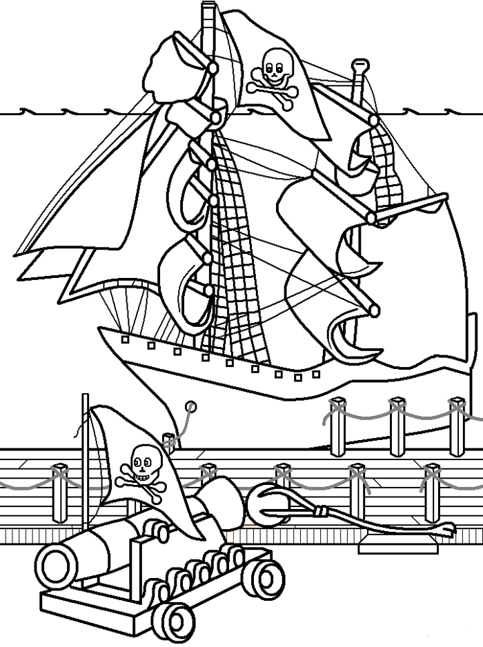 700x938 Cannon Of Pirates Coloring Page Animal Pages Of Kidscoloringpage