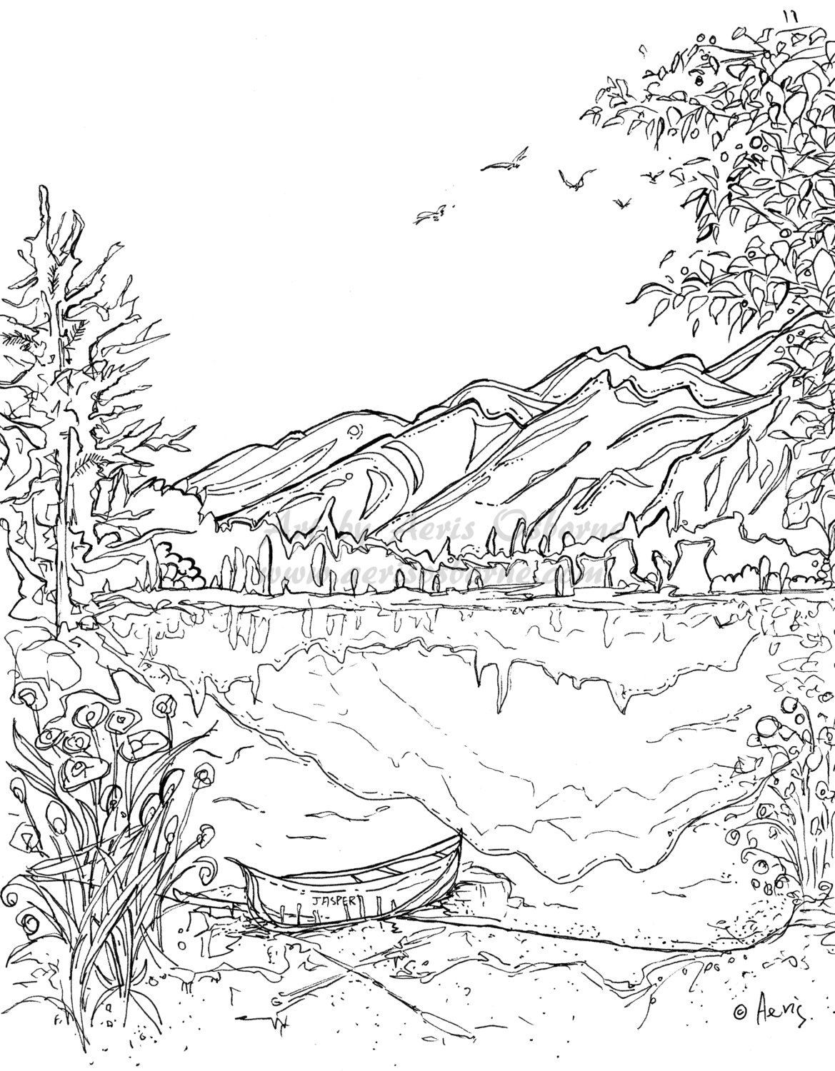 1169x1500 Astonishing Serenity Jasper Landscape Printable Coloring Page
