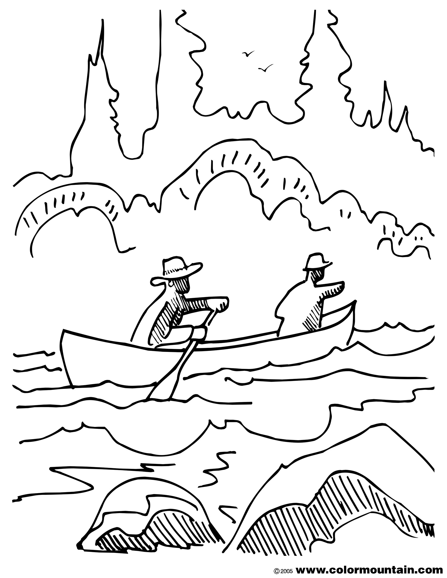 1800x2329 Canoe Color Page