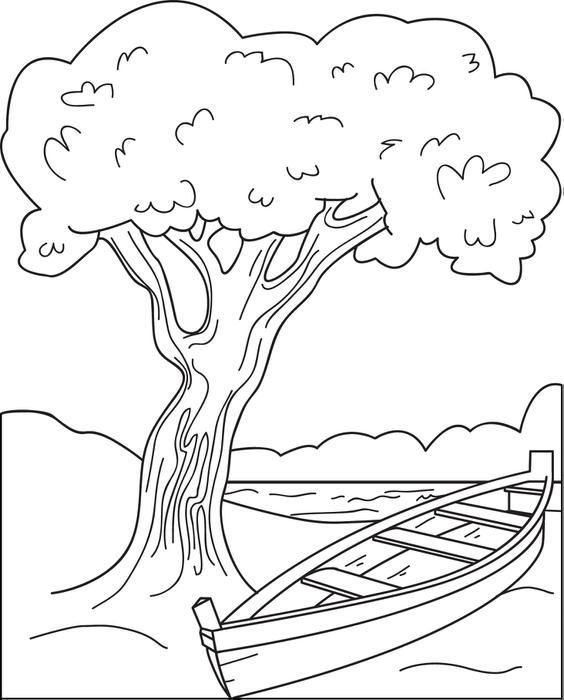 564x700 Canoe Coloring Page Canoeing