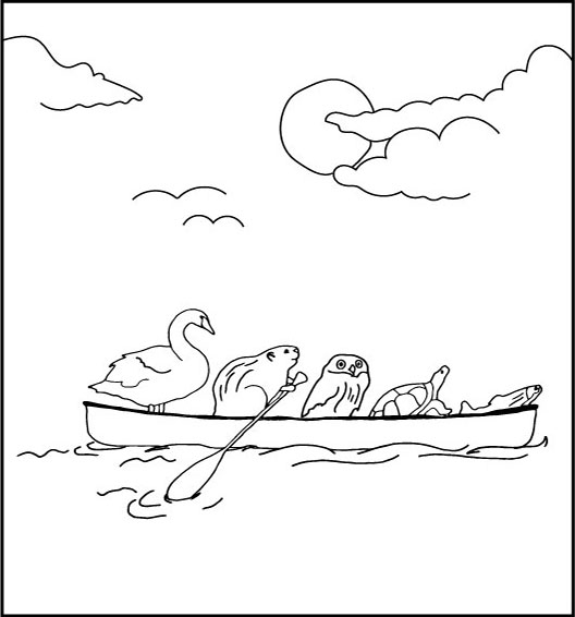 528x566 Canoe Exhibit Colouring Pages