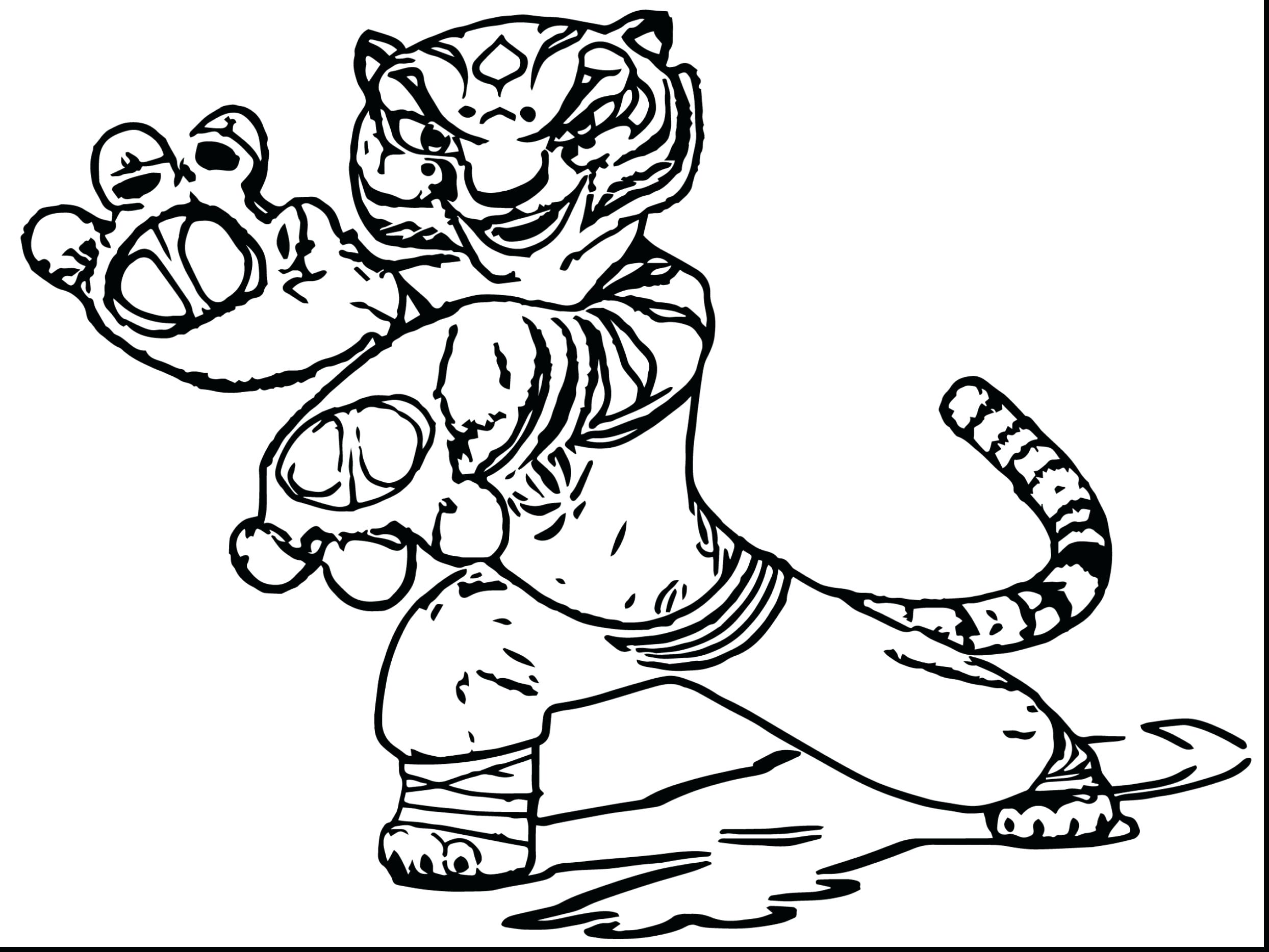 2488x1867 Tigress Kick Destroying Canon In Kung Fu Panda Coloring Page Pages