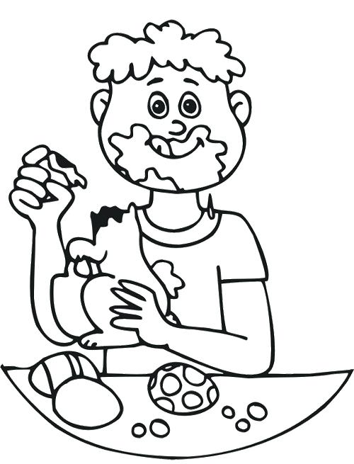 500x655 Detective Conan Coloring Pages Kid Eating Candy Coloring Page
