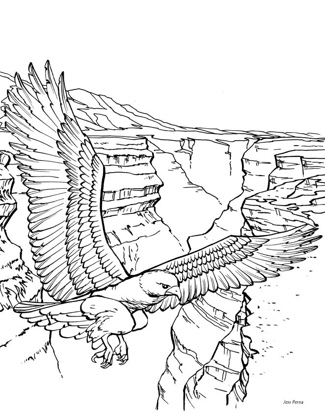 Canyon Coloring Page