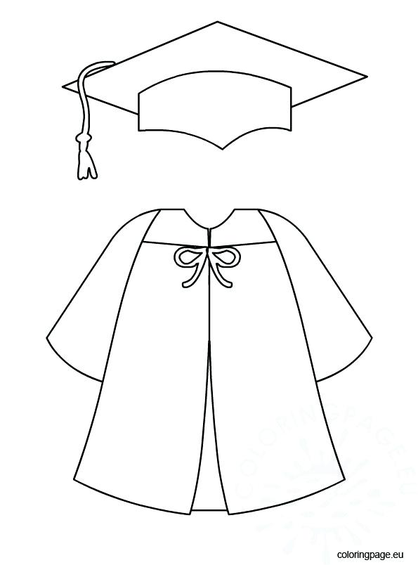 595x804 Cap Coloring Page Graduation Cap And Gown Bottle Cap Coloring Page
