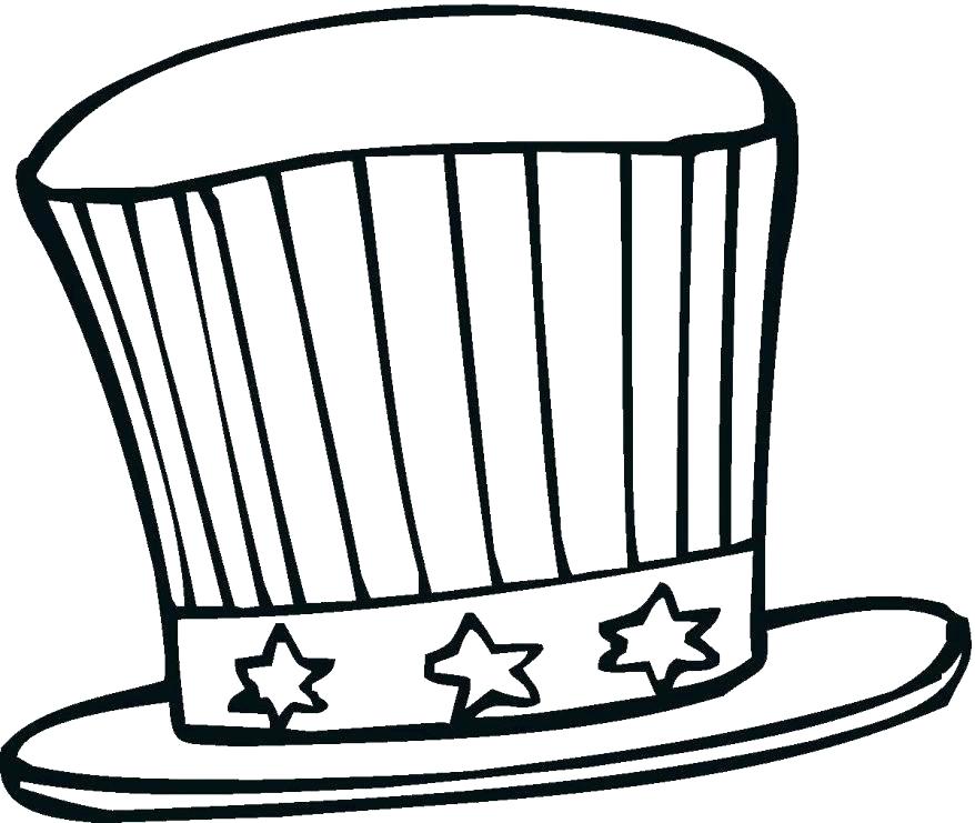 878x741 Cap Coloring Page