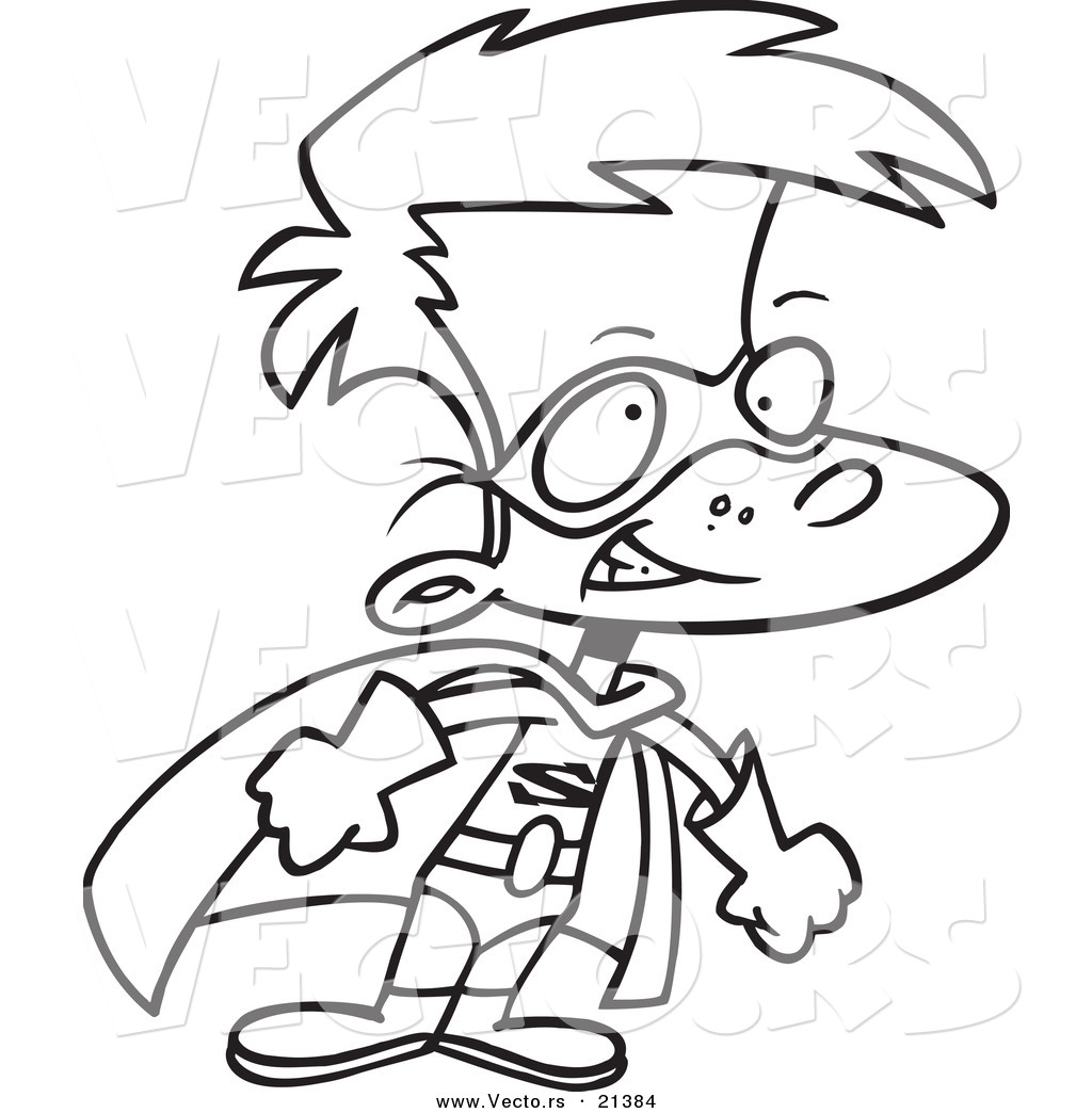 1024x1044 Vector Of A Cartoon Super Boy In A Cape
