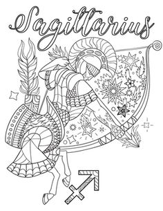236x305 Free Printable Capricorn (Zodiac) Adult Coloring Page. Download It
