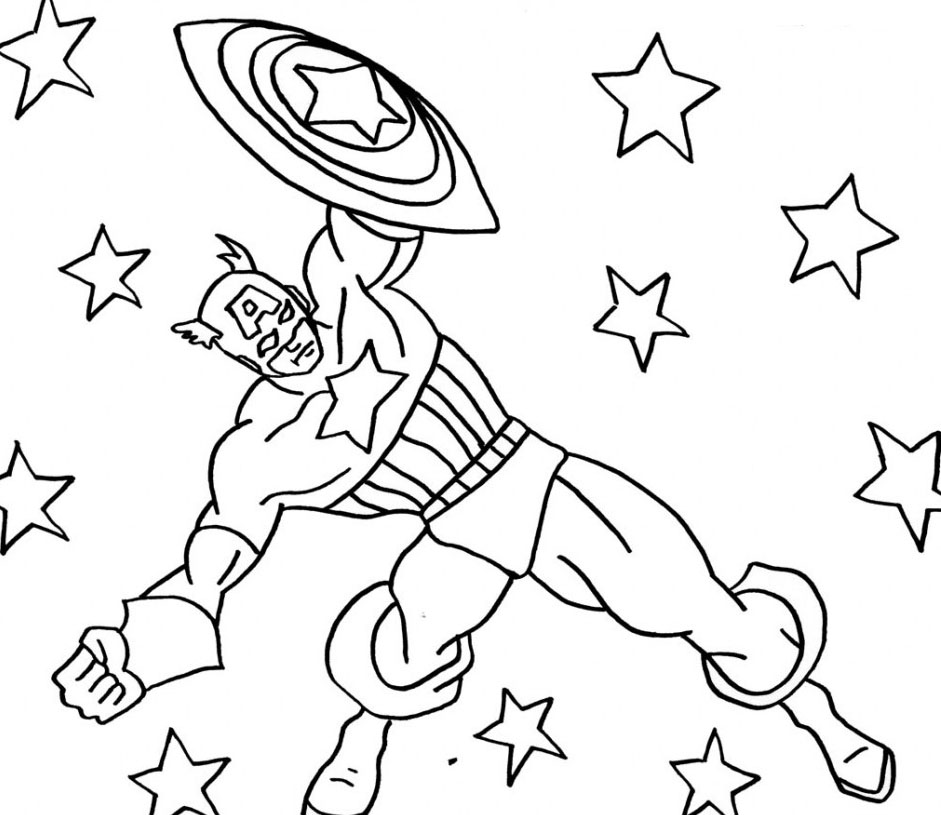 941x815 Captain America Coloring Pages Printable