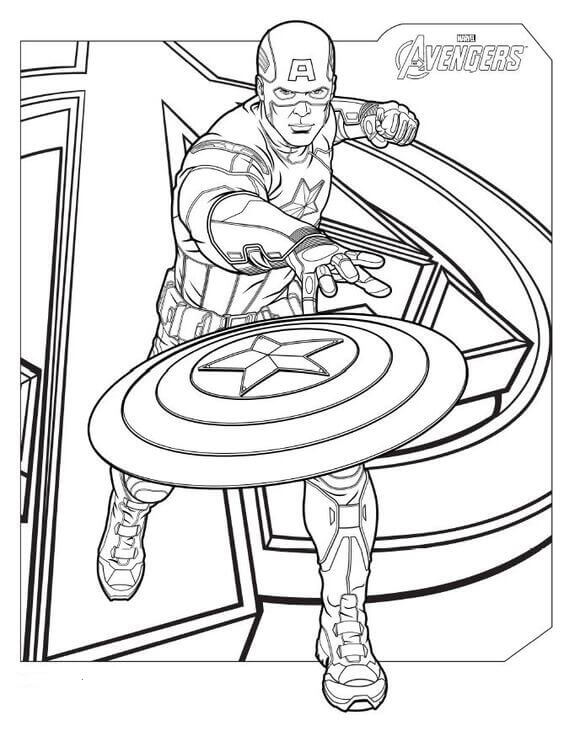 564x731 30 Printable Captain America Coloring Pages