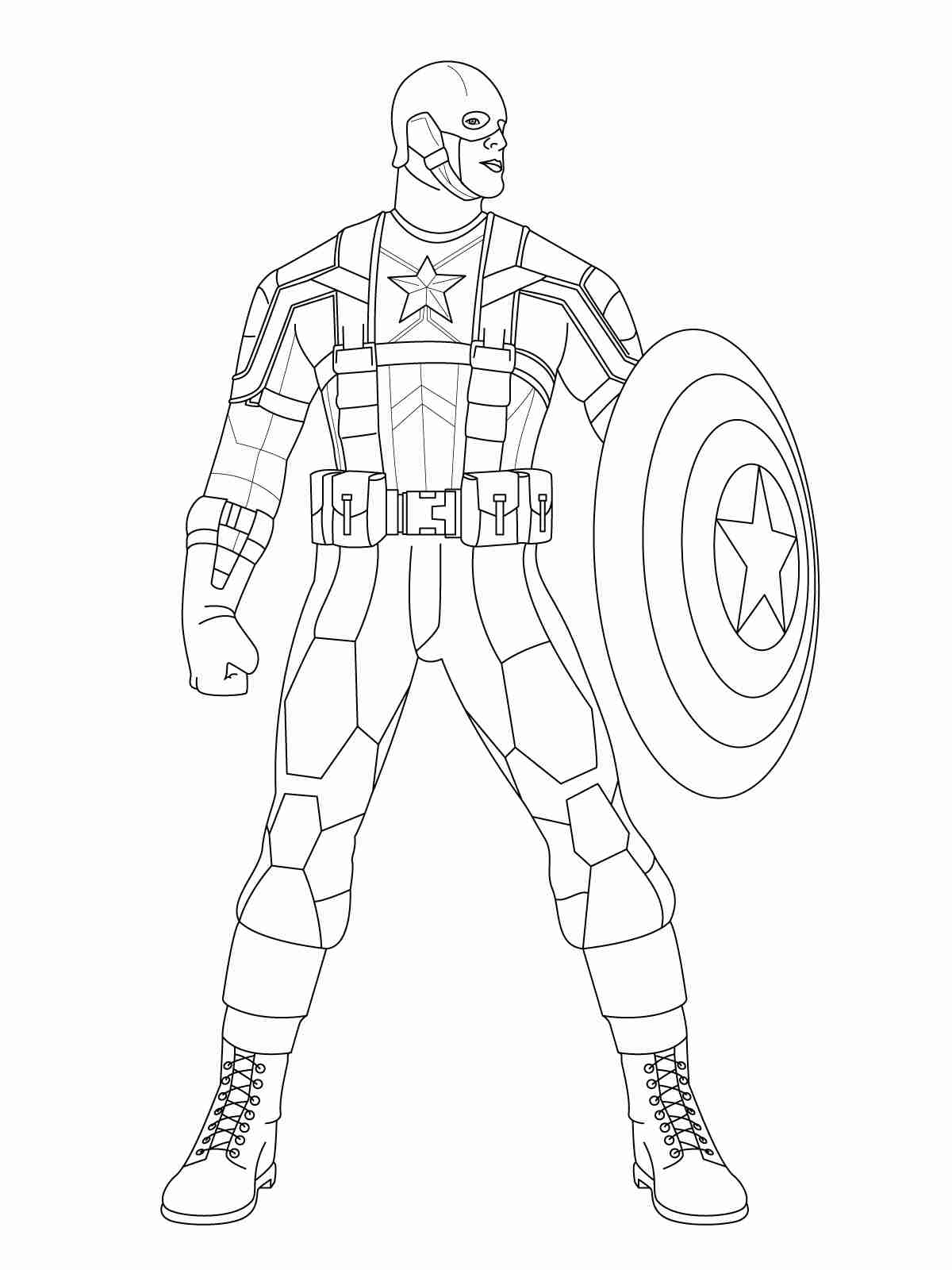 1200x1600 Avenger Kids Cartoon Captain America Toy Coloring Page Lively