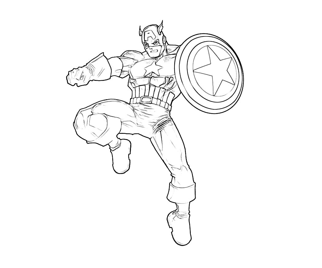 1050x875 Captain America Coloring Pages