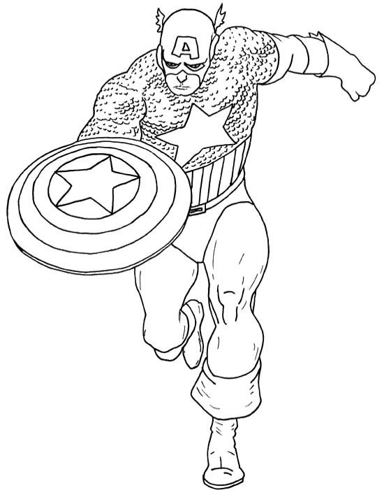 550x701 Captain America Shield Coloring Pages