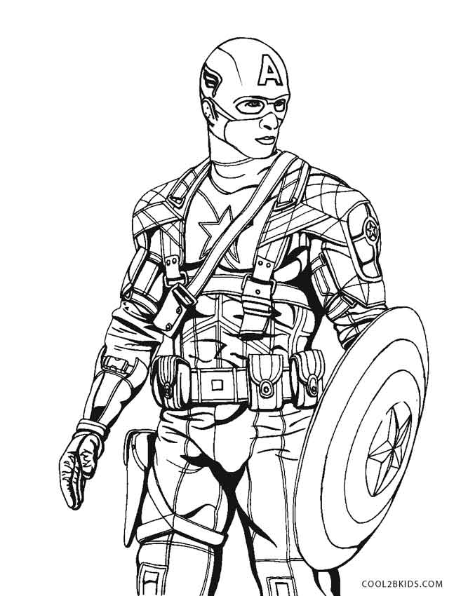 667x850 Coloring Pages Captain America