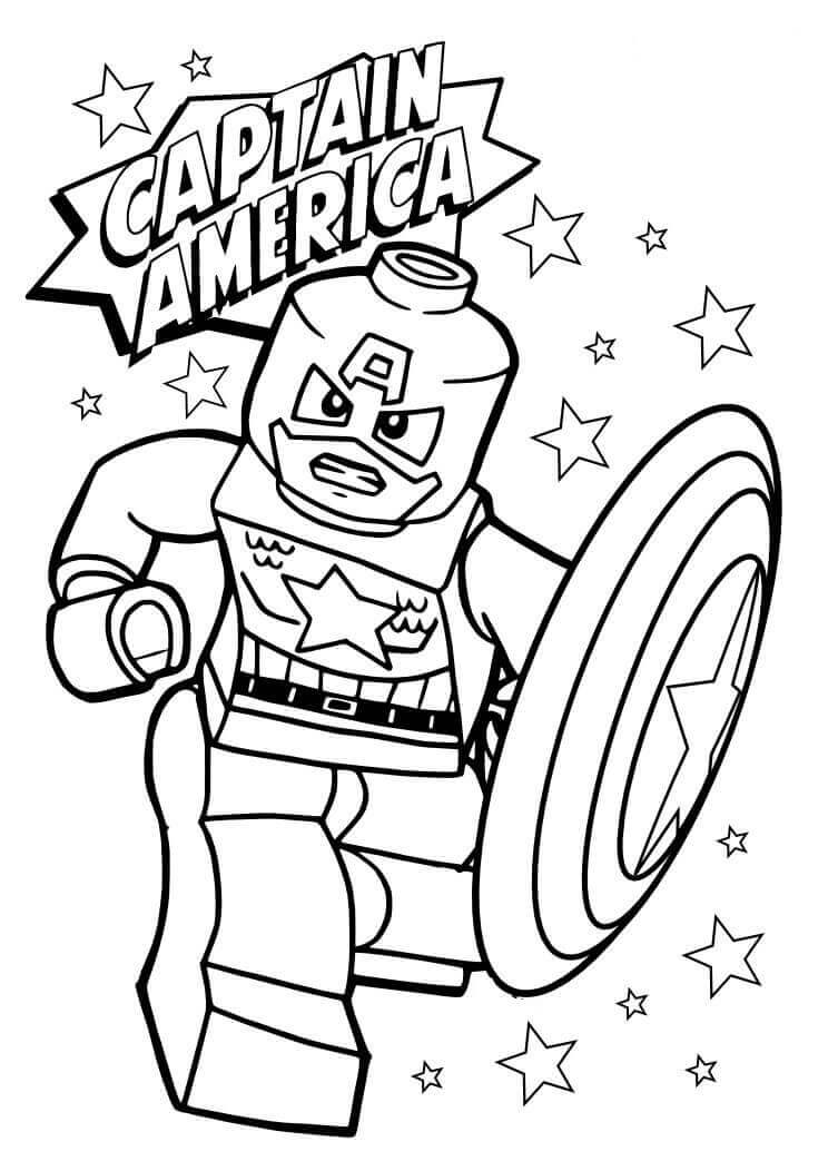 Captain America Lego Coloring Pages