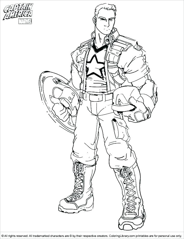 612x792 Coloring Pages Captain America Captain Printable Coloring Pages