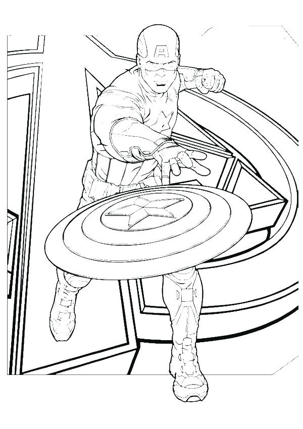 600x850 Captain America Coloring Pages Avengers Coloringstar Captain