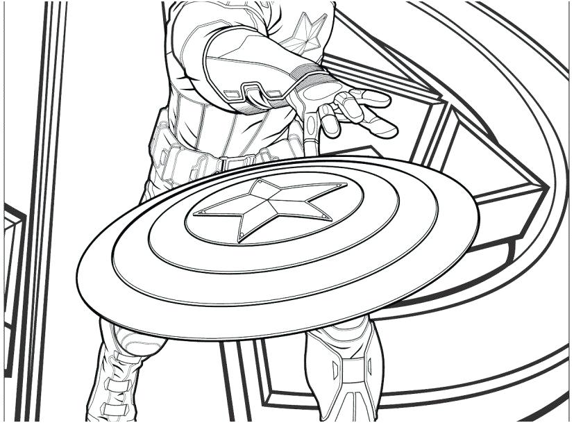 827x609 Captain America Coloring Page Avengers Coloring Pages Footage