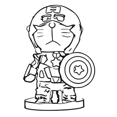 Captain America Shield Coloring Page