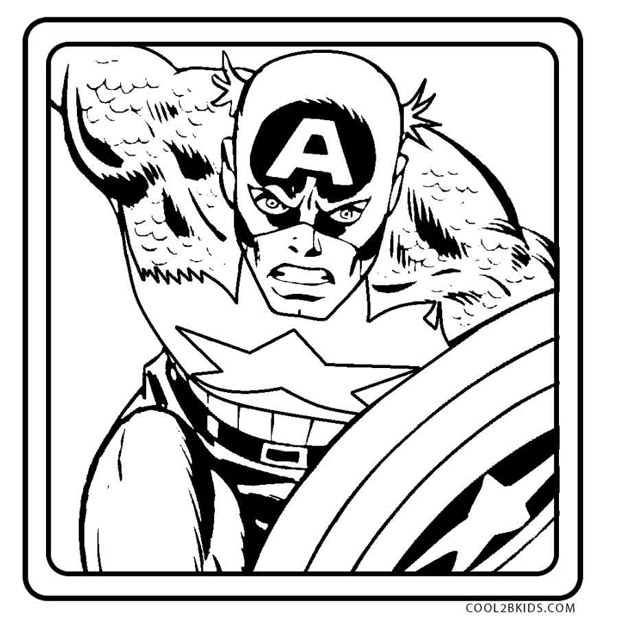 900x900 Free Printable Captain America Coloring Pages For Kids Cool2bkids