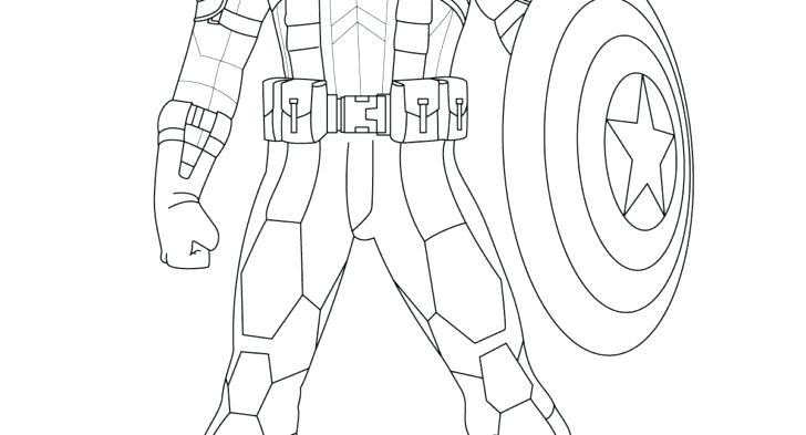 728x393 Captain America Shield Coloring Page