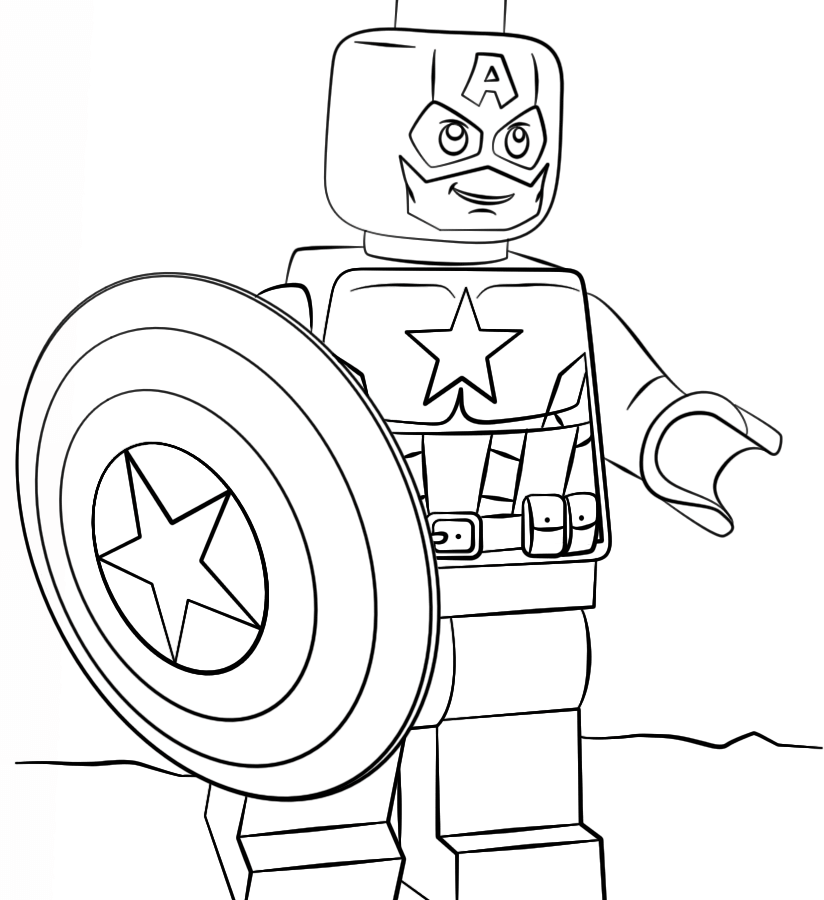 824x900 Amazing Captain America Printable Coloringge Drawing Freeges