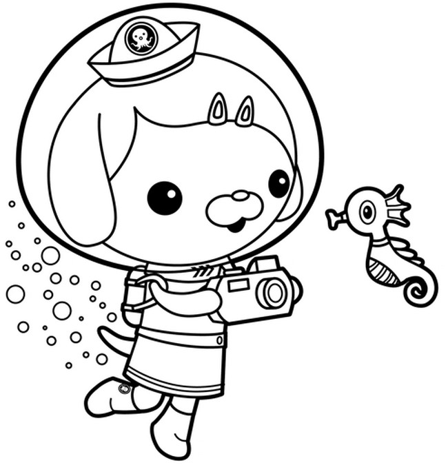 650x675 Octonauts Coloring Pages Captain Barnacles Swim In The Octonauts