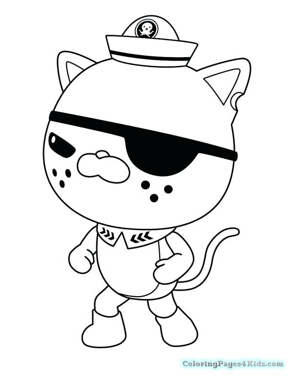 600x775 Octonauts Coloring Pages To Print Captain Barnacles Swim In