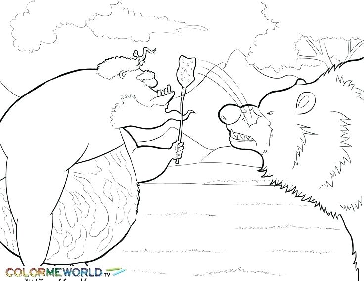 736x568 Minion Eye Coloring Pages Minions Caveman With Bear Printable Page