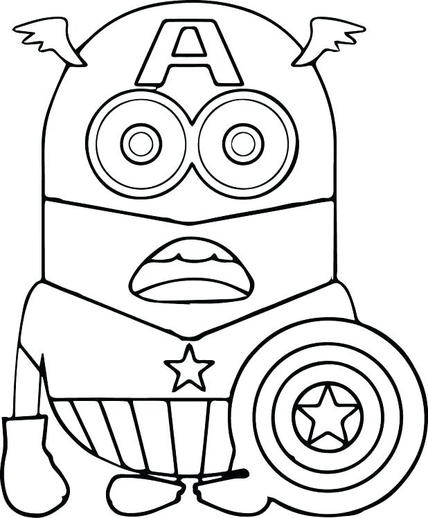 618x748 Minions Coloring Pages To Print Isnnimated Minion He Is