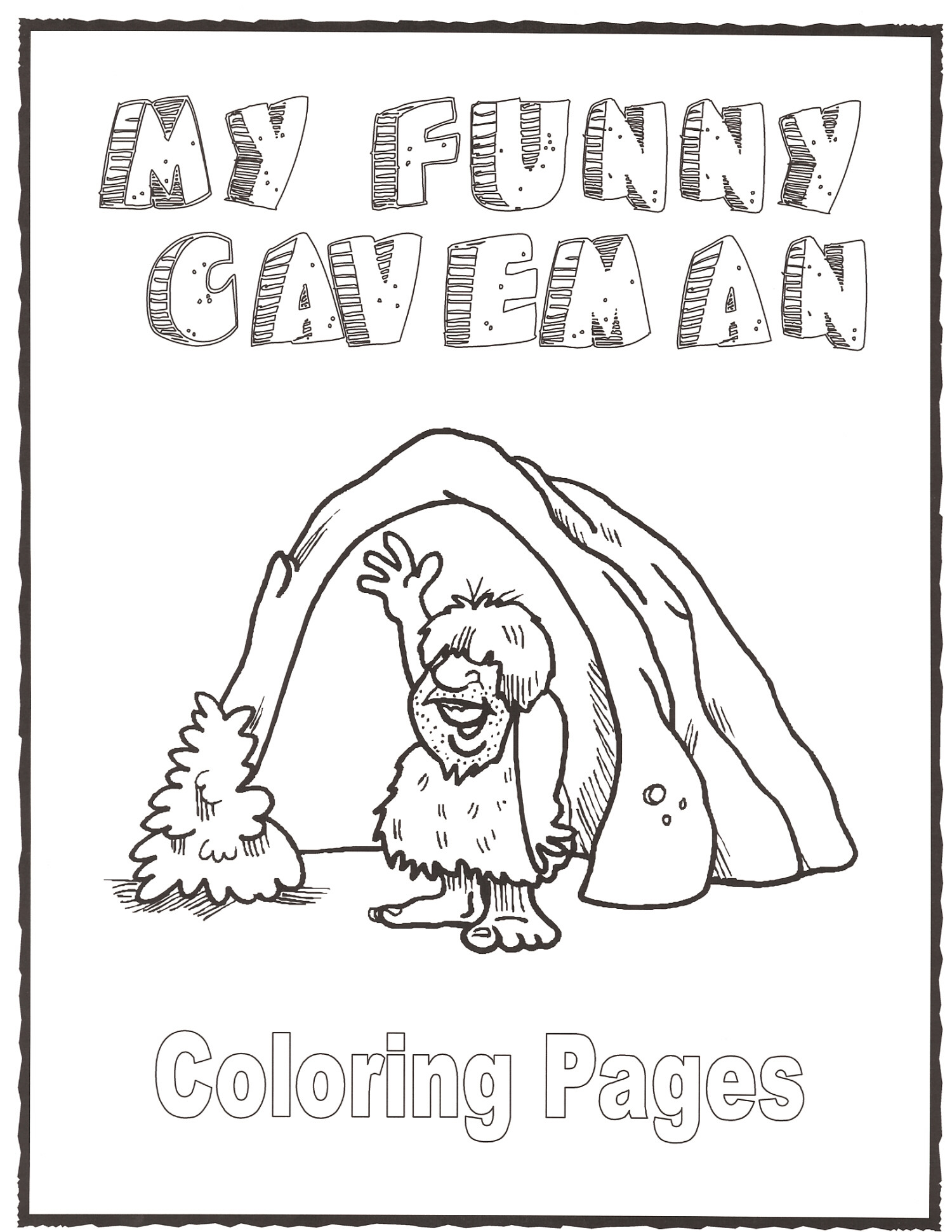 1500x1940 Caveman Coloring Pages