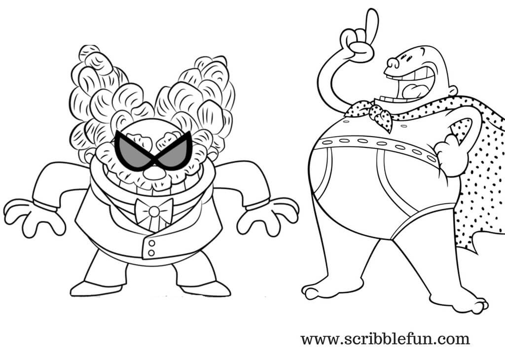 1024x714 Free Printable Captain Underpants Coloring Pages