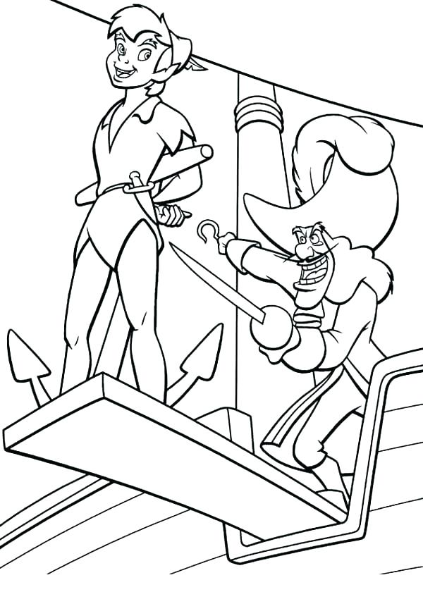 600x840 Captain Hook Coloring Pages Peter Pan Coloring Page Captain Hook