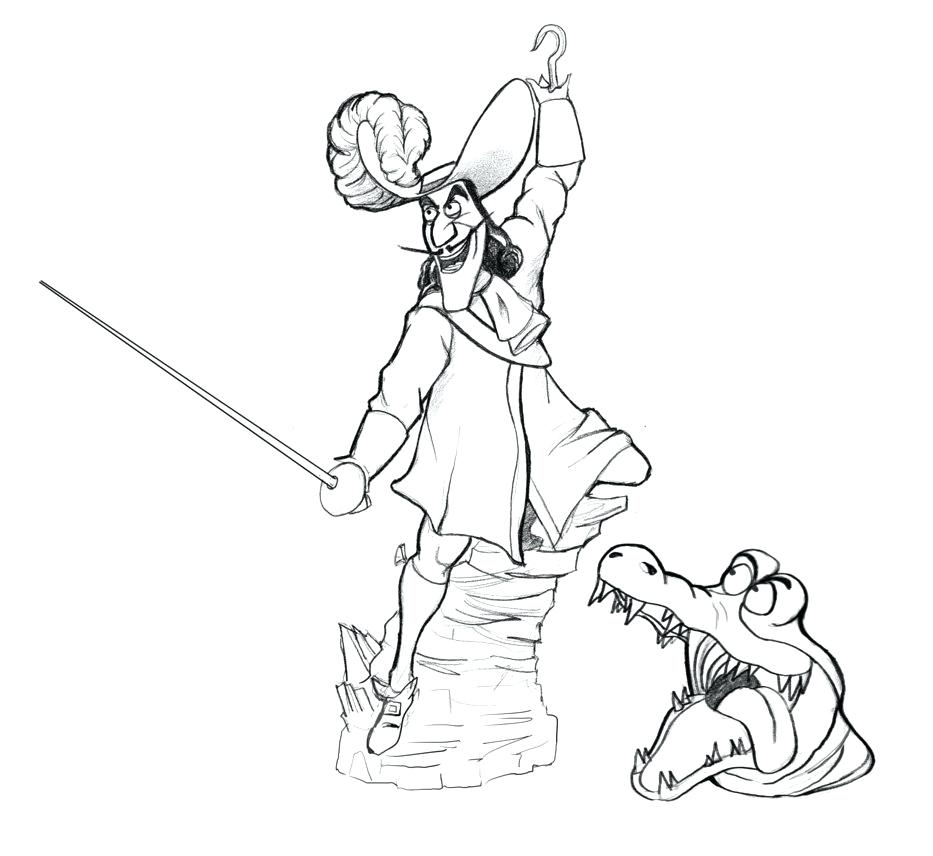 933x856 Coloring Page ~ Captain Hook Coloring Pages Click The Free